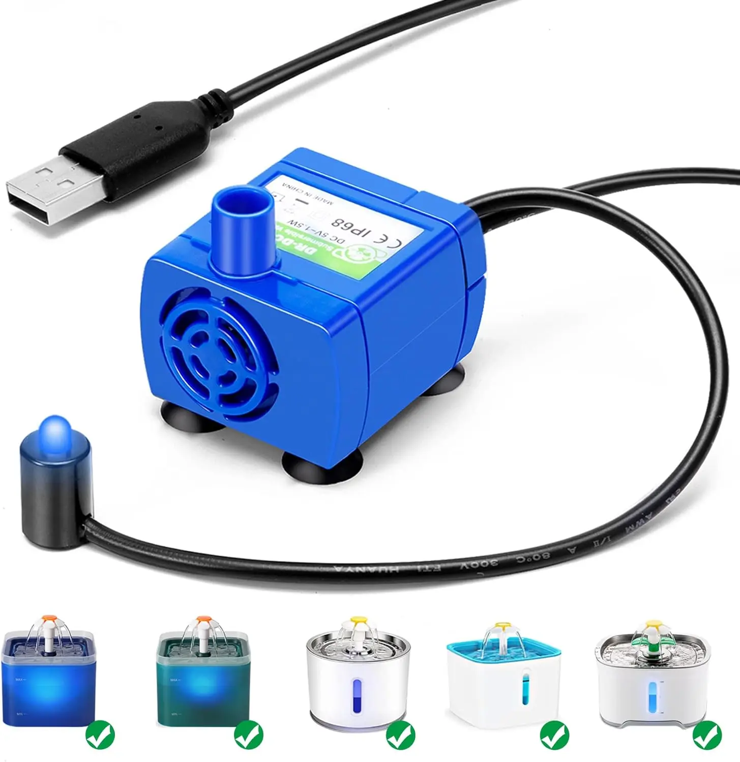 bomba para fonte de água para gatos