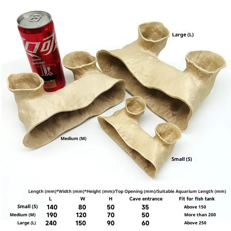 caverna subterrânea para aquário