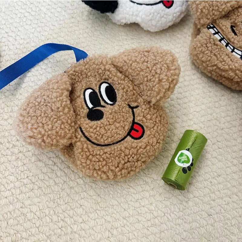 Dispensador de Saco Higiênico para Cães de Pelúcia com Clipe Portátil - Imagem 5