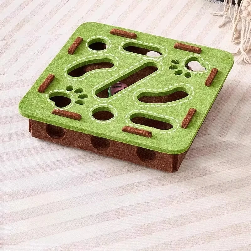 Brinquedo Quebra-Cabeça para Gatos de Feltro com Bola - Montagem Fácil - Imagem 5