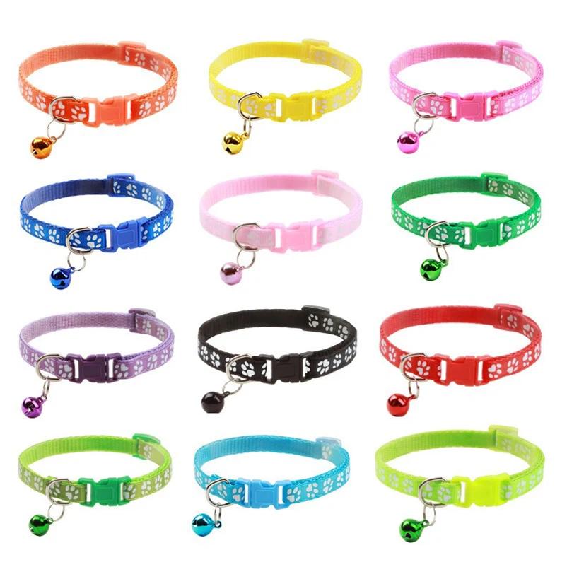 Coleira para Gatos com Guizo e Estampa de Cachorro Multicolorida - Imagem 3