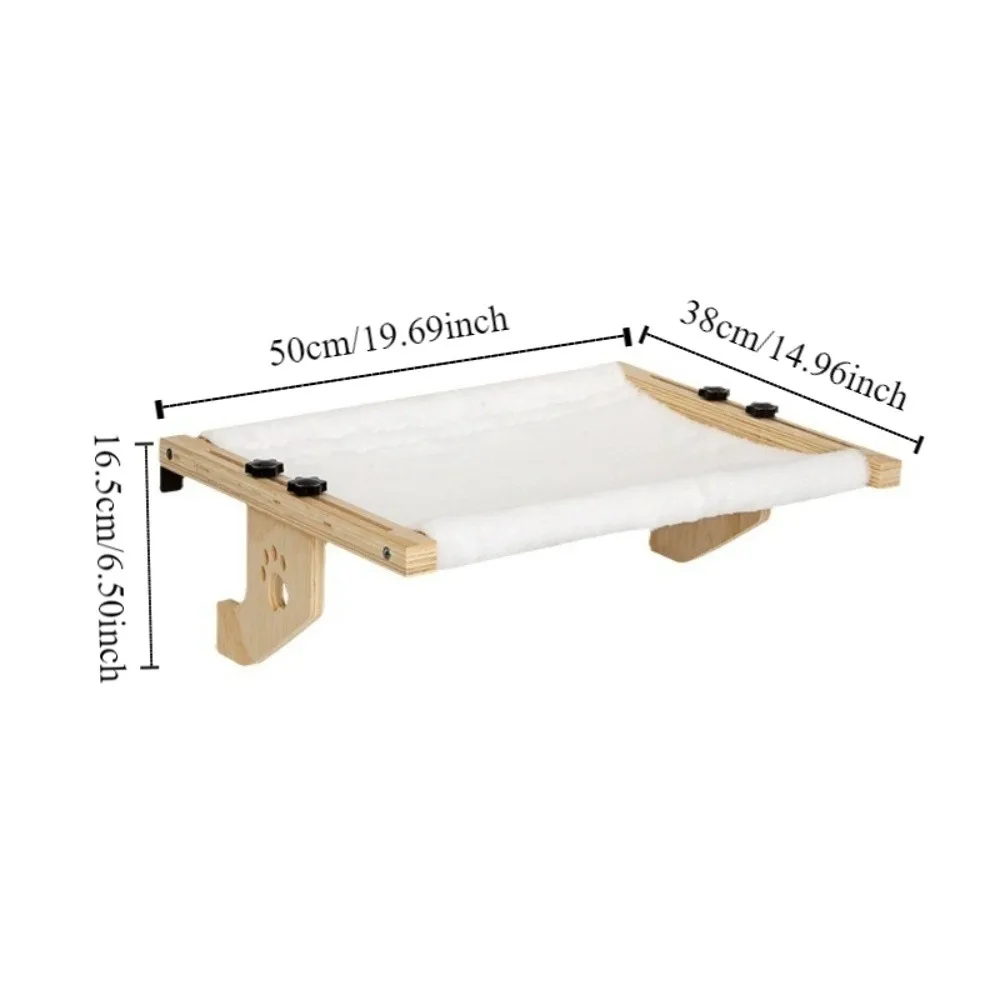 Cama Suspensa para Gatos em Madeira para Janela 50x38 cm - Imagem 6