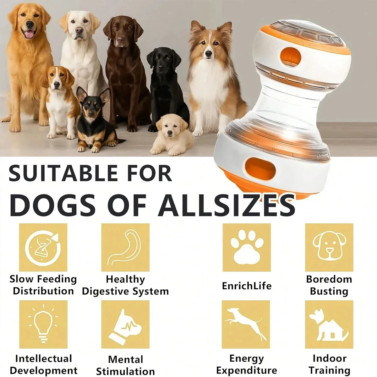 Brinquedo Dispensa Petisco para Cães Bola ABS Ajustável - Imagem 3