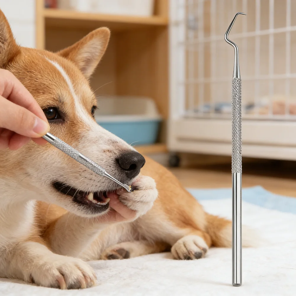 Kit Dental para Cães e Gatos de Aço Inoxidável Reutilizável - Image 3