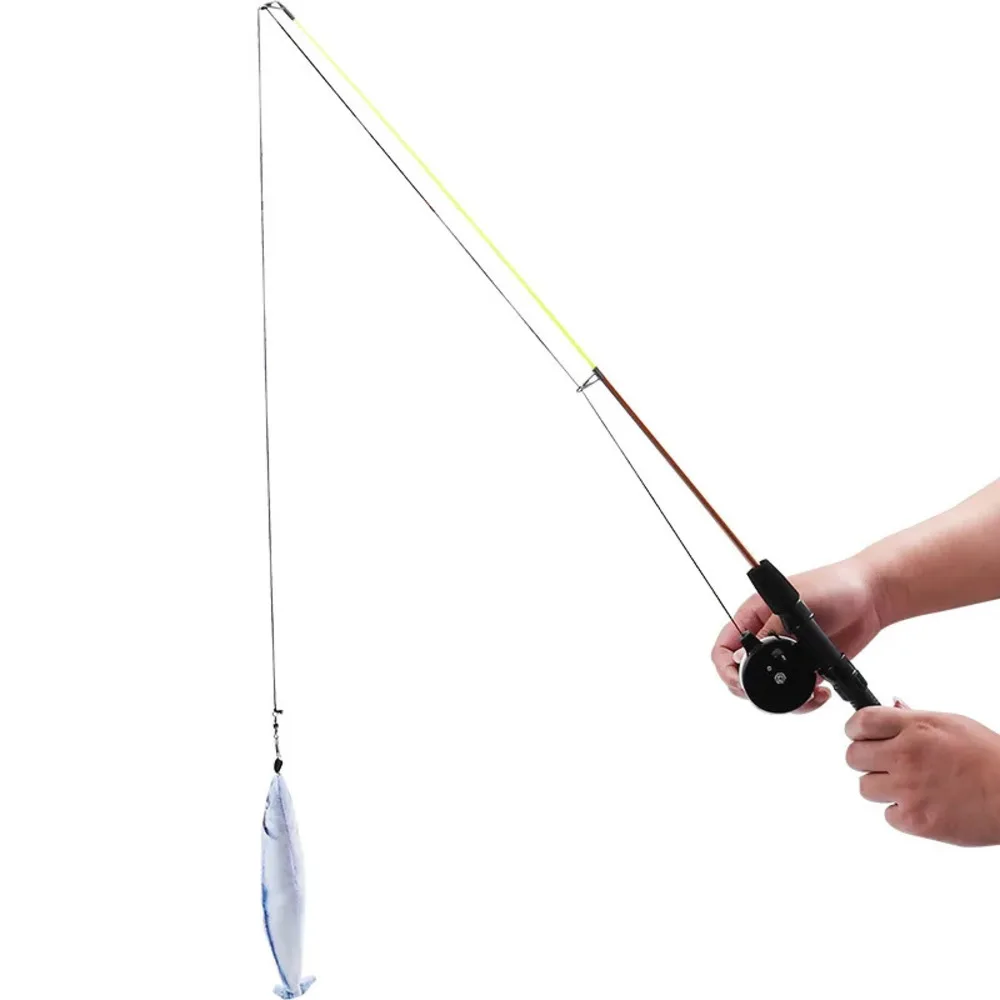 Vara de Pesca Retrátil para Gatos com Peixe para Interação - Imagem 5