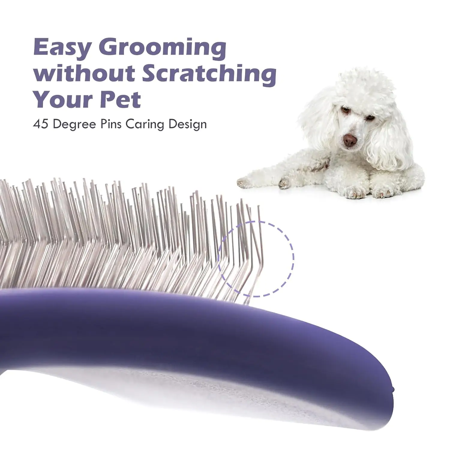 Escova para Cães de Pelo Longo para Desembaraçar no Banho - Imagem 4