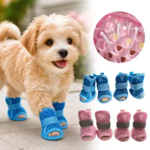 sapatos de malha para cães antiderrapantes