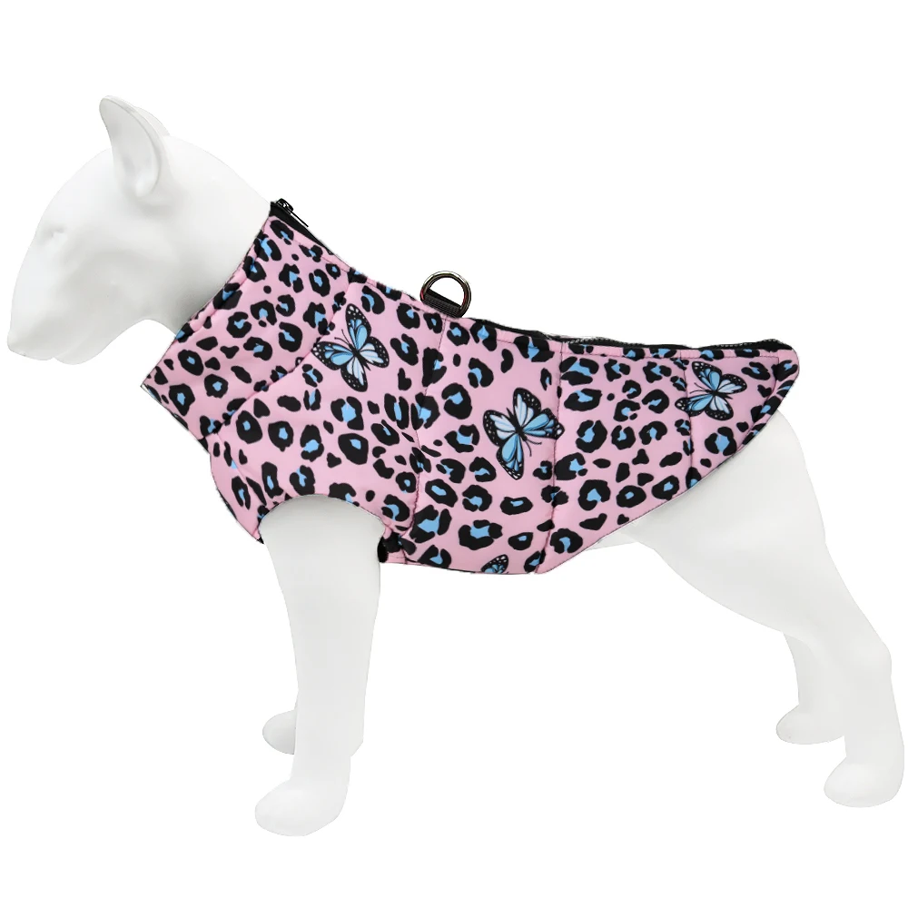 Jaqueta para Cães e Gatos Pequenos com Estampa de Leopardo e Anel D - Image 4