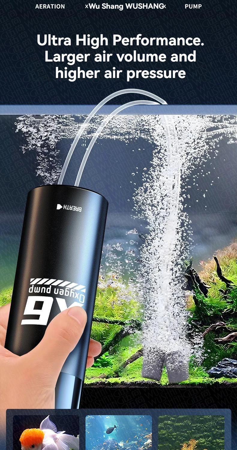 Bomba de Oxigênio para Aquário Recarregável USB 5W 48H Autonomia - Image 5