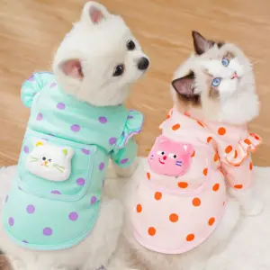 roupa t-shirt de malha para cães e gatos