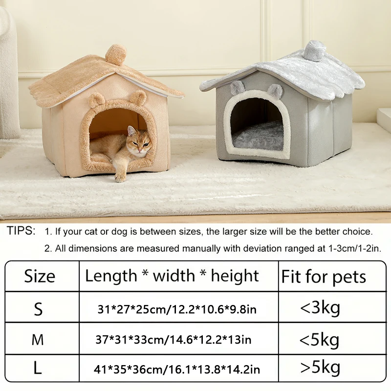 Casa Dobrável para Cães e Gatos Removível e Lavável - Imagem 6
