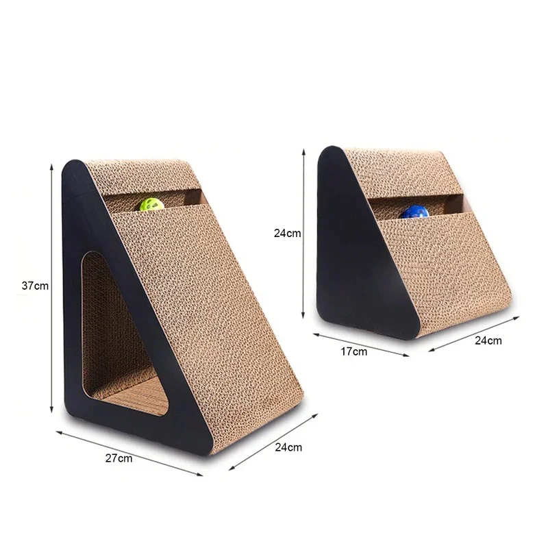 Arranhador para Gatos 2 em 1 de Papelão com Bolas Giratórias - Image 6