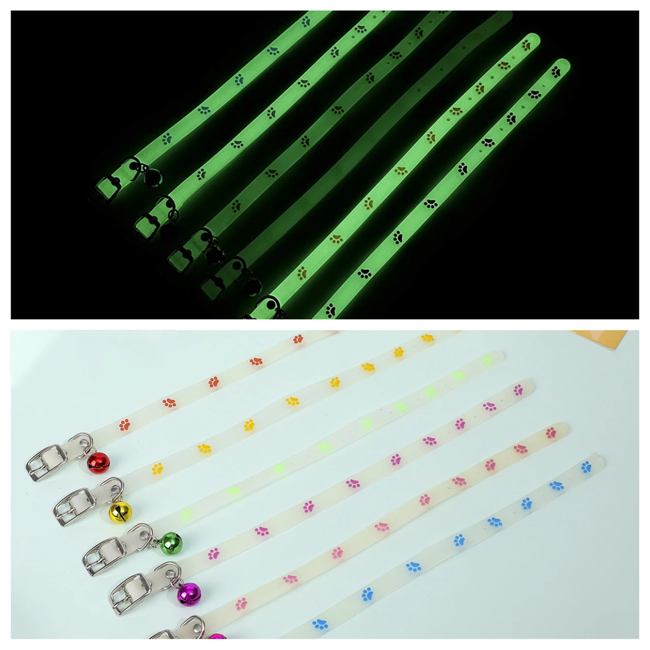 Coleira Luminosa para Gatos Ajustável para Caminhada Noturna - Imagem 3