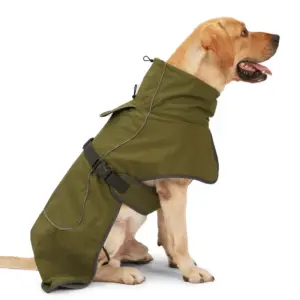 colete impermeável ajustável para cães