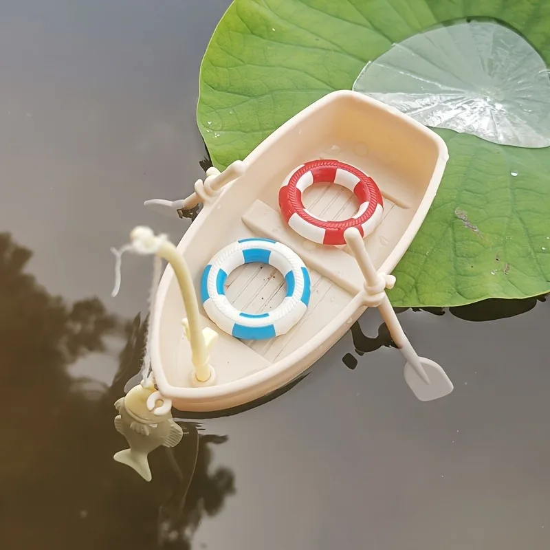 Barco de Pesca Miniatura para Decoração de Aquário - Imagem 2