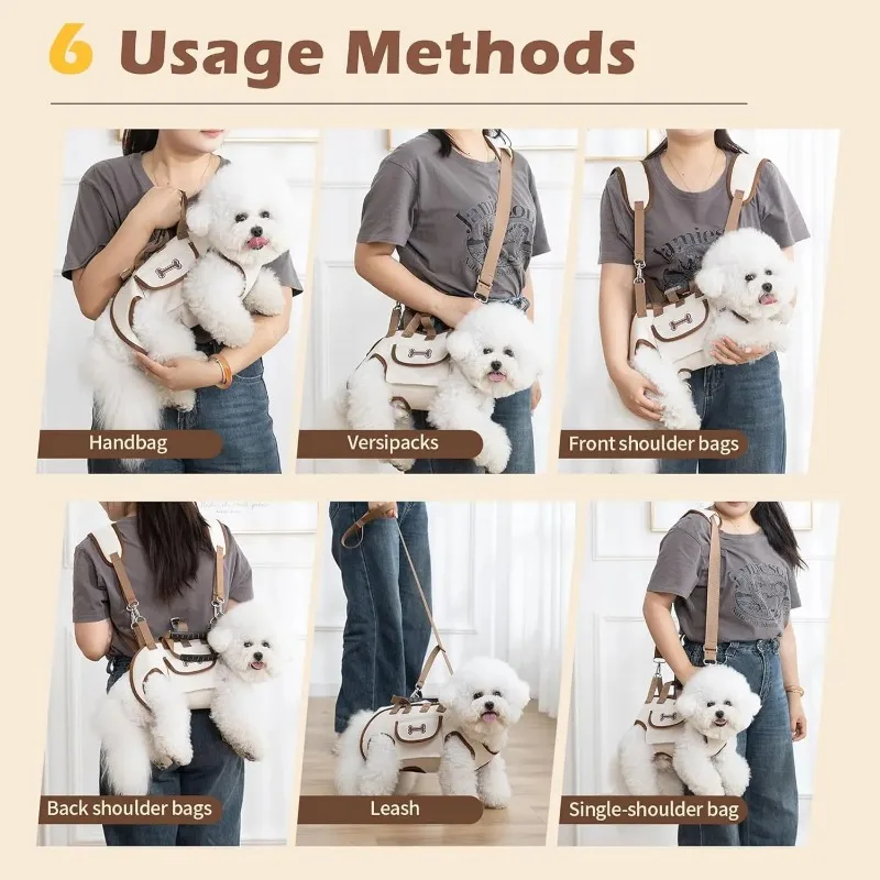 Mochila de Transporte para Cães Ajustável para Viagem com Alças Acolchoadas - Imagem 5