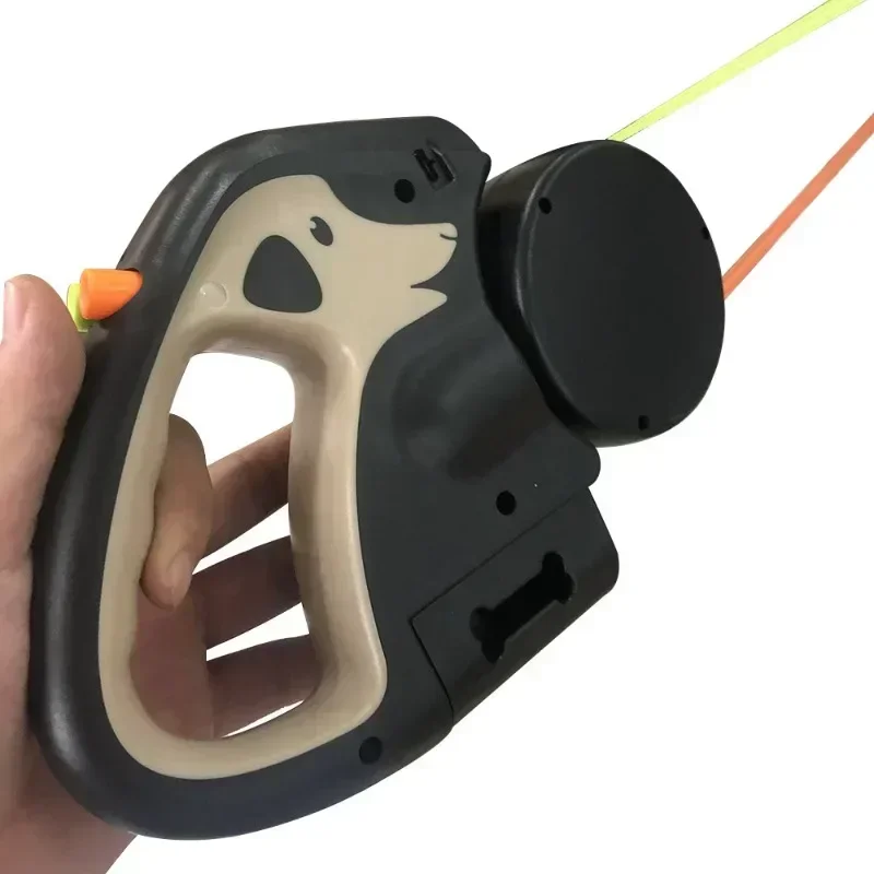 Coleira Rotativa para Cães Dupla Retrátil Leve 3 m Azul - Imagem 2