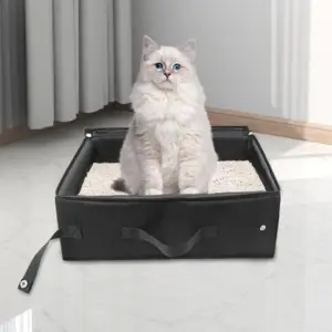 caixa de areia portátil dobrável para gatos