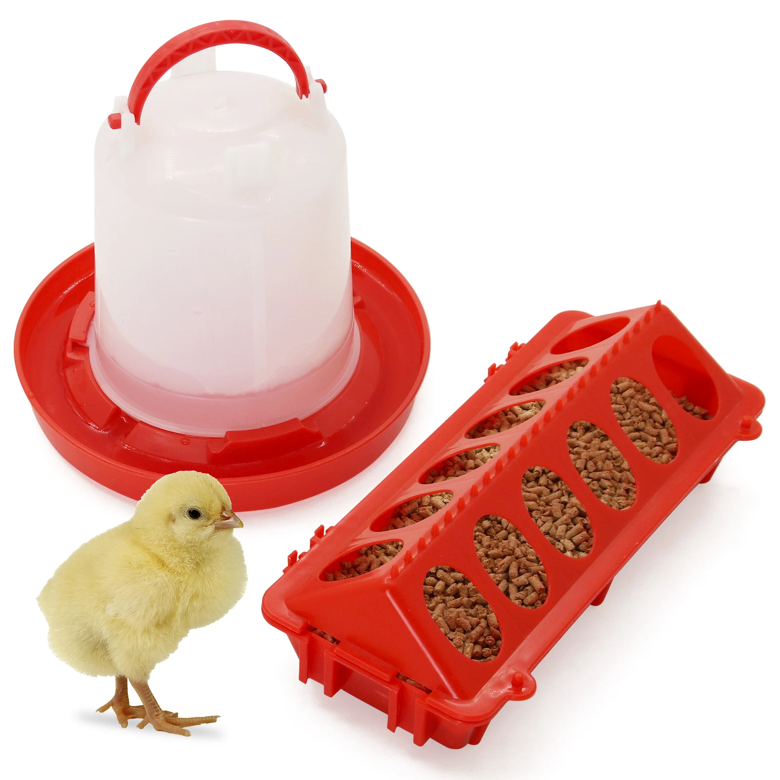Comedouro e Bebedouro para Aves Suspenso para Ração e Água - Imagem 3