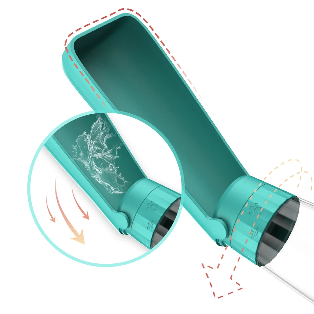 Dispensador de Água Portátil para Cães 550ml Dobrável para Passeio - Imagem 4
