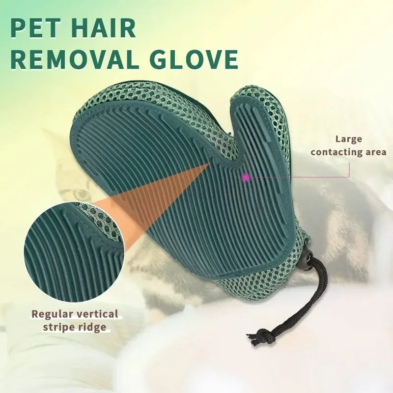 Luva Removedora de Pelos para Cães e Gatos Dupla Face - Imagem 5