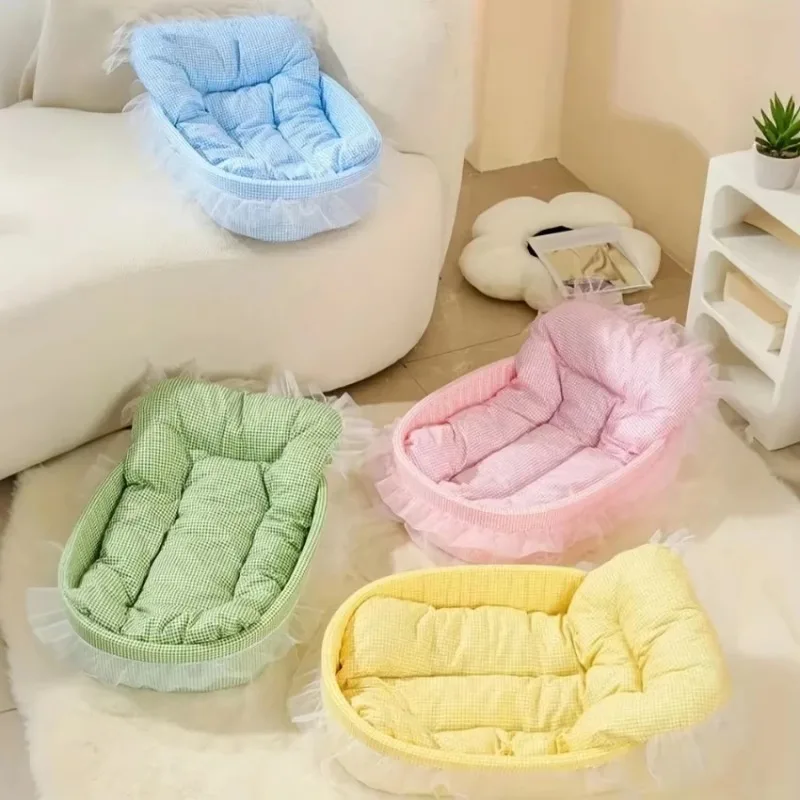 Cama Casinha para Cães e Gatos Macaron Ninho Quatro Estações - Imagem 2