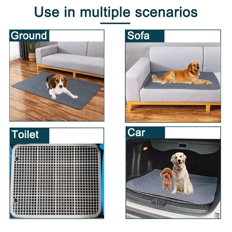 Tapete Higiênico Lavável para Cães com Fundo Antiderrapante - Imagem 3