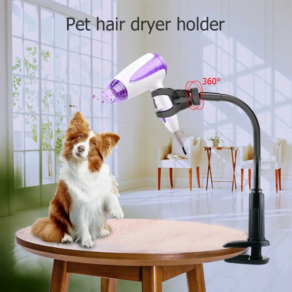 suporte giratório para secador de cabelo pet