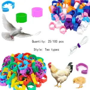 anéis de identificação ajustáveis para aves