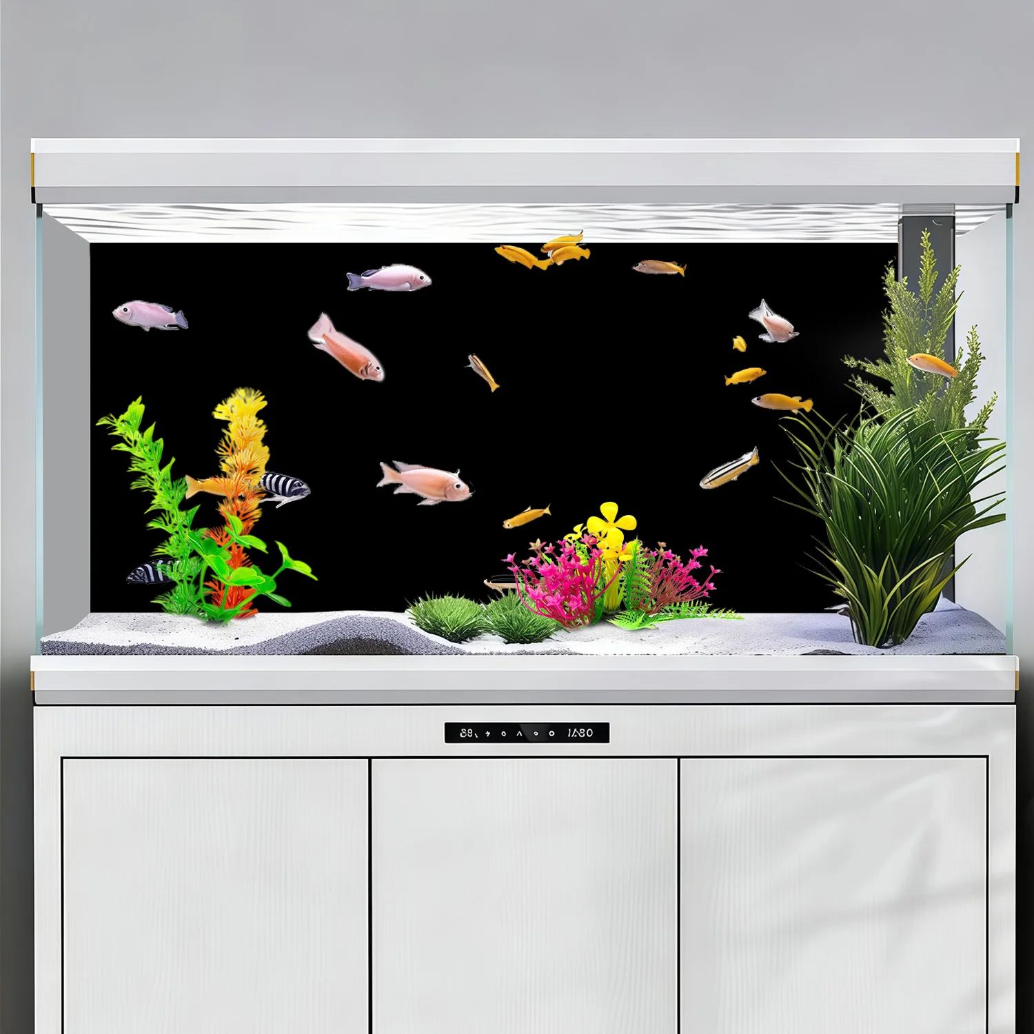 Fundo Adesivo Preto para Aquário e Terrário Fácil de Aplicar - Imagem 5