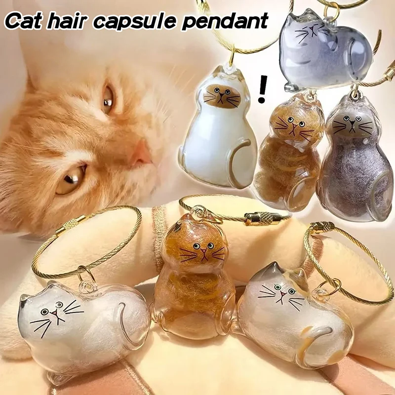 Chaveiro Memorial para Gatos com Recipiente para Pelos de 5 cm - Image 6