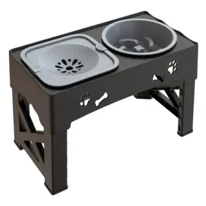 comedouro duplo ajustável para pets
