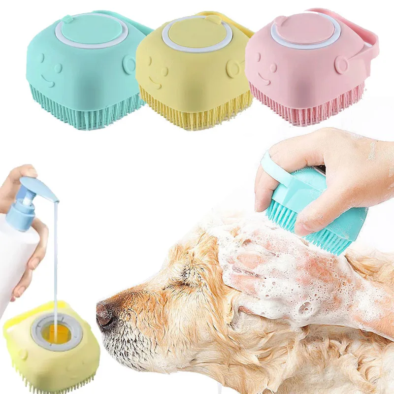 Luva Escova para Banho de Cães e Gatos de Silicone Macio - Imagem 2