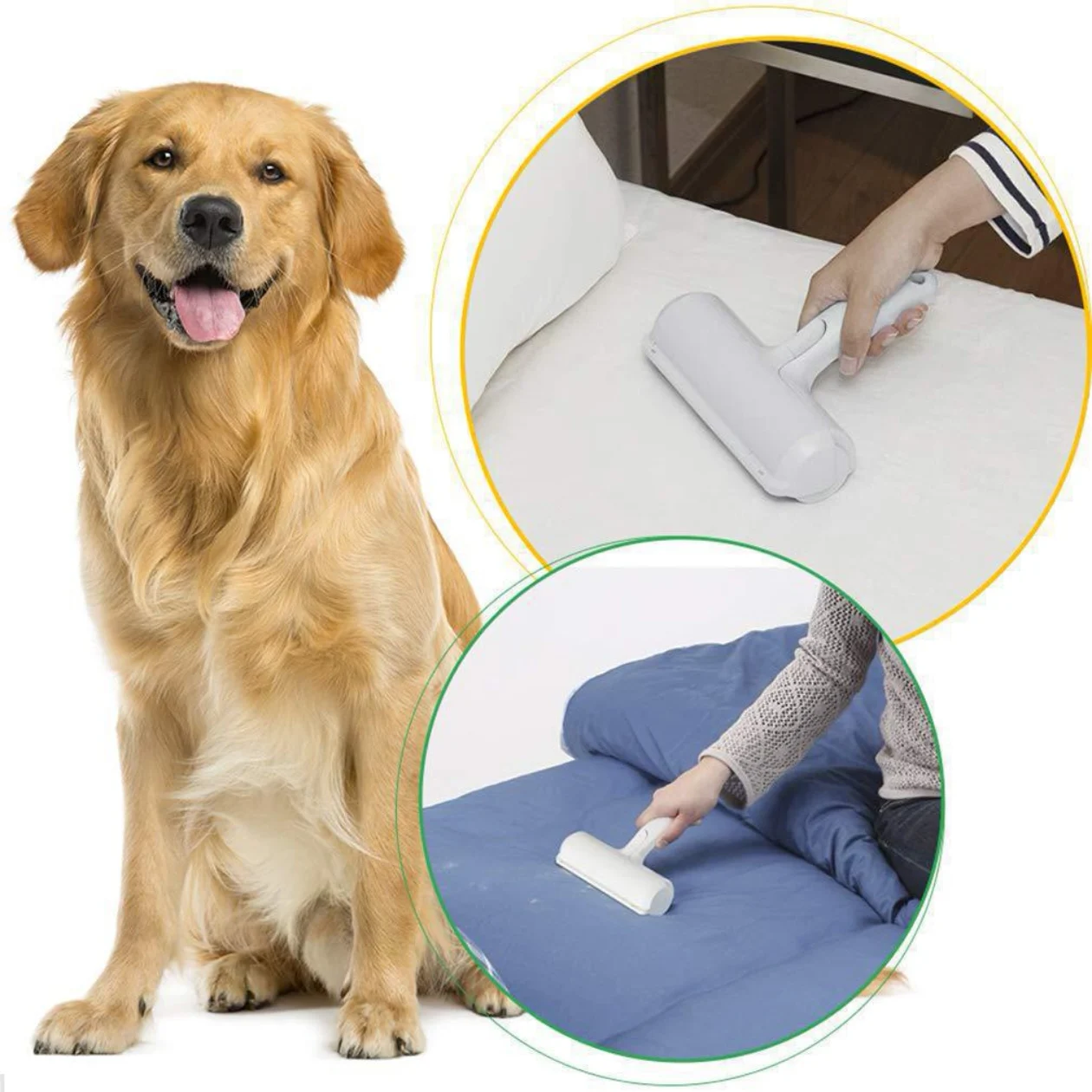 Rolo Removedor de Pelos para Cães e Gatos Limpeza Conveniente - Imagem 3