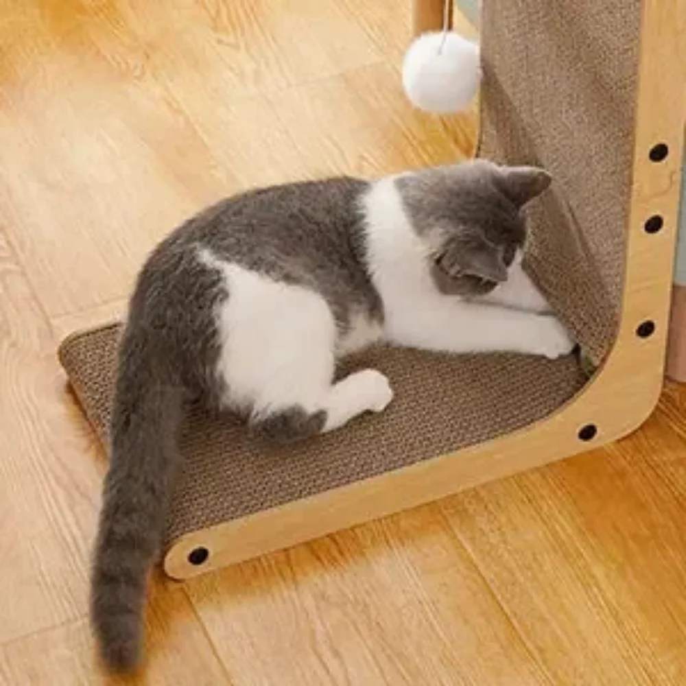 Raspador para Gatos de Papelão em L Resistente a Arranhões - Imagem 5