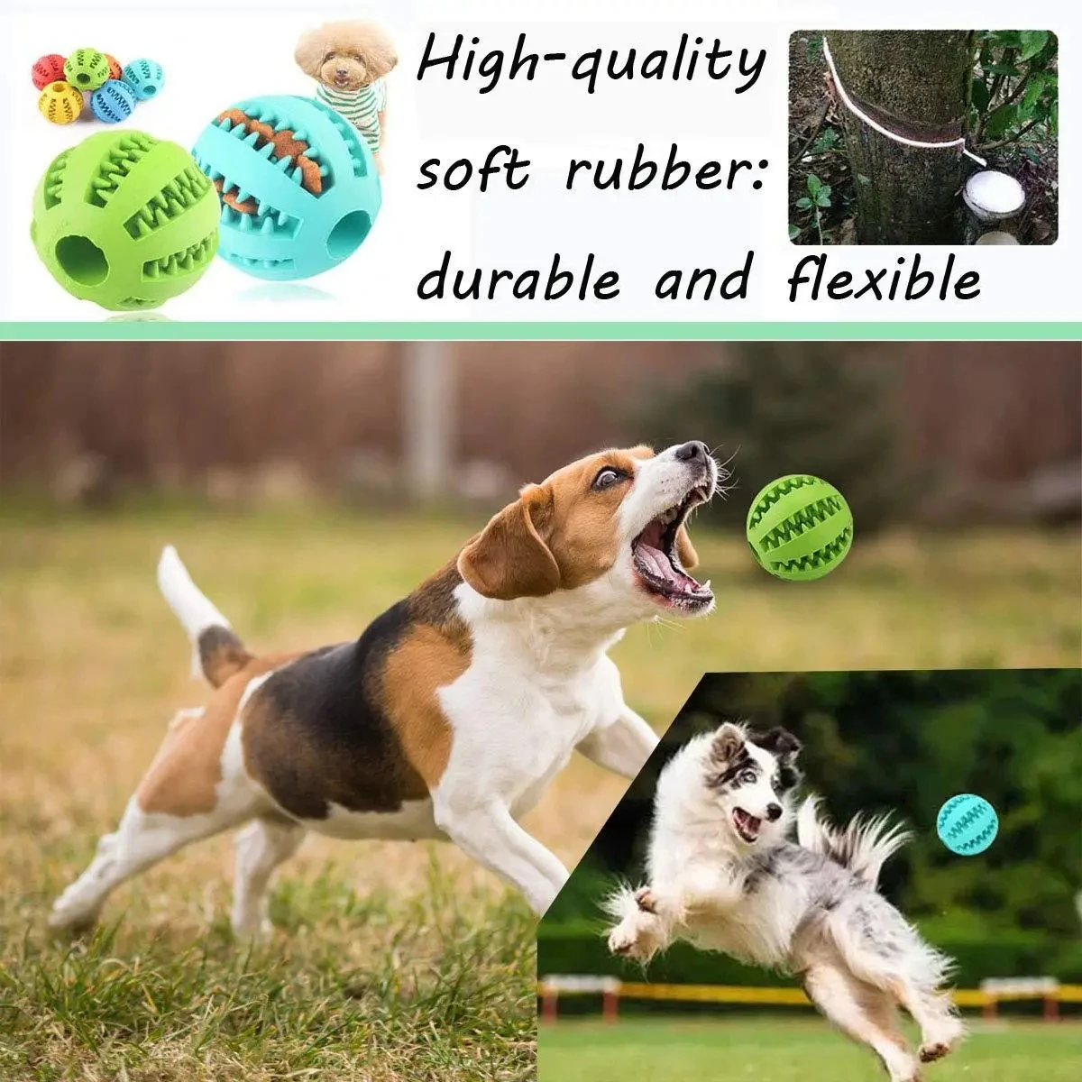 Brinquedo Bola para Cães Interativo de Borracha Resistente para Mastigar - Imagem 3