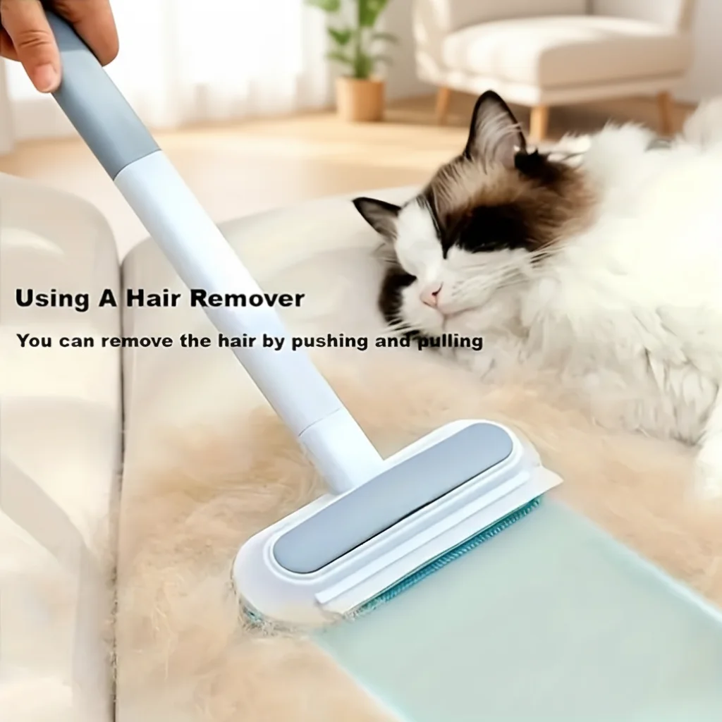 Removedor de Pelos para Cães e Gatos de Nylon com Cabo Longo - Imagem 2