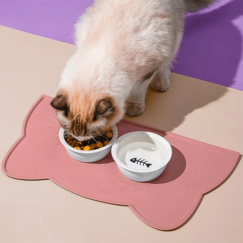 Tapete de Silicone para Cães e Gatos 25,5x44cm com Borda Elevada - Image 2
