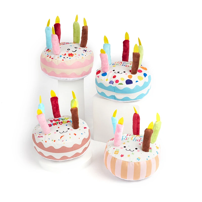 Brinquedo Bolo de Aniversário para Cães de Pelúcia com Som - Image 5