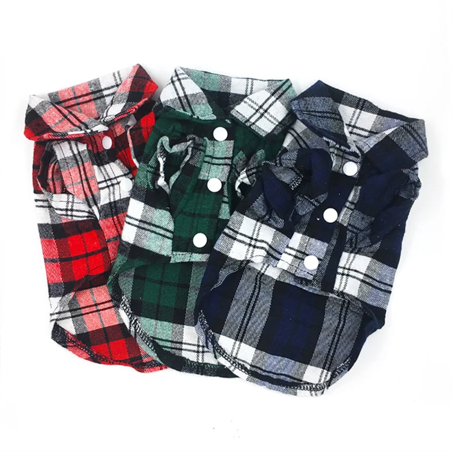 Casaco Camisa Xadrez para Cães e Gatos Pequenos - Imagem 2