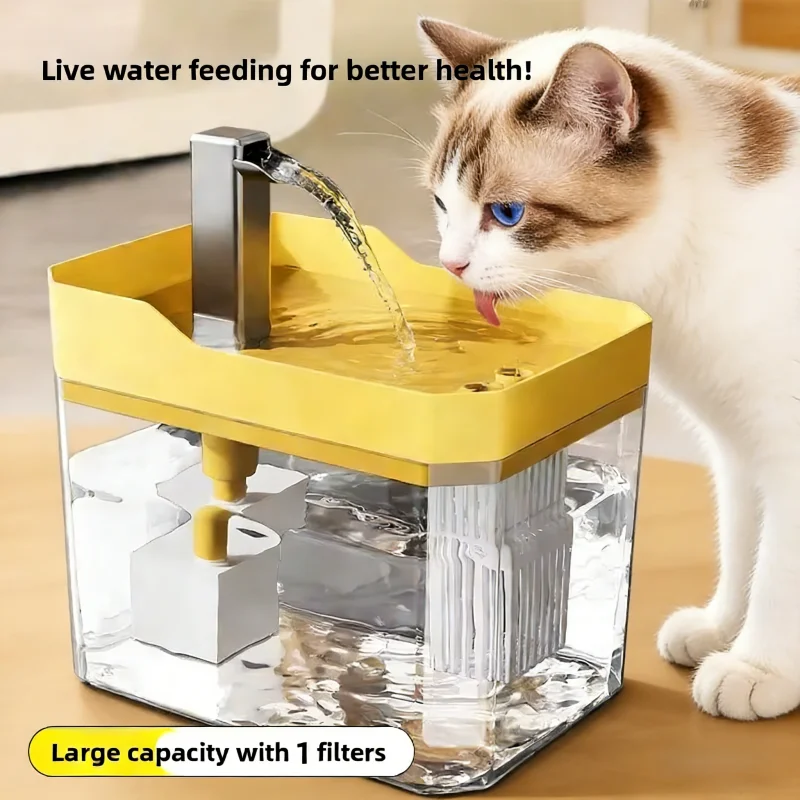 Fonte de Água para Gatos 1,5 L com Filtro Removível - Imagem 2