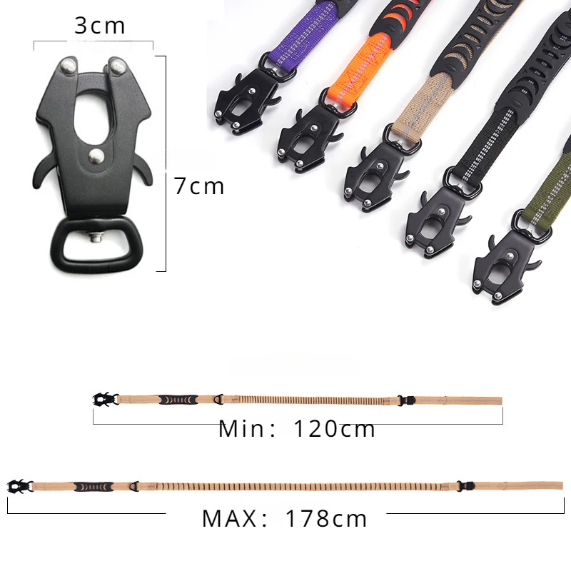 Trela Bungee para Cães Grandes com Absorção de Choque e Cinto de Segurança - Image 5