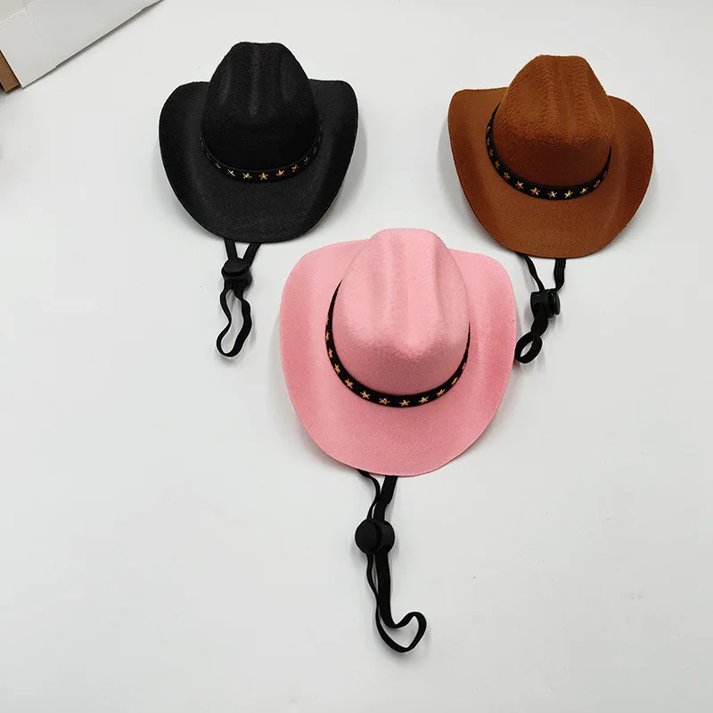 Chapéu de Cowboy para Cães e Gatos Ajustável para Passeio - Imagem 5