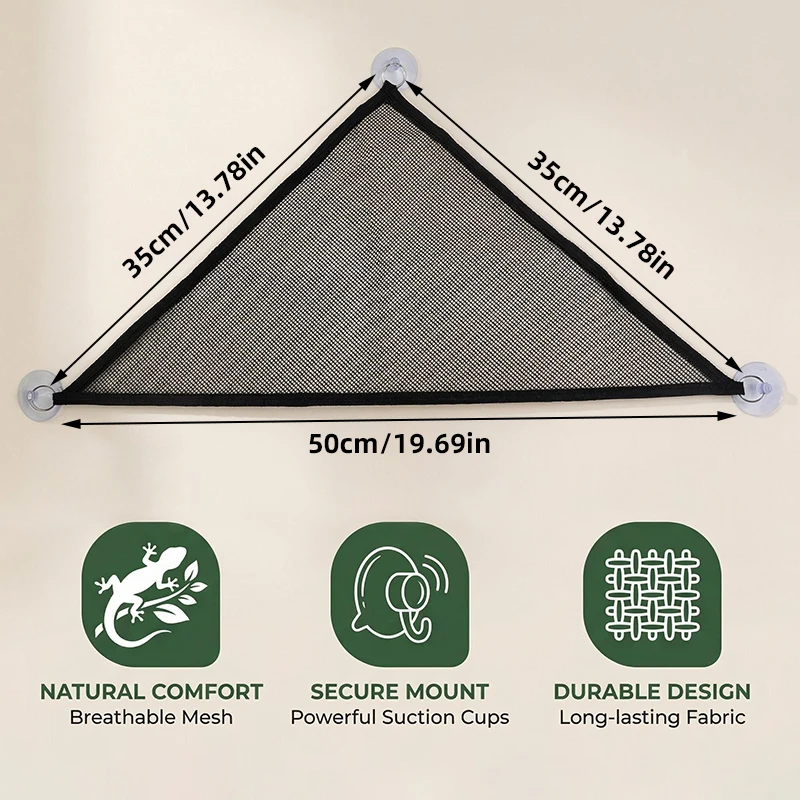 Rede Triangular para Répteis com Ventosas Fortes 50 cm - Imagem 6