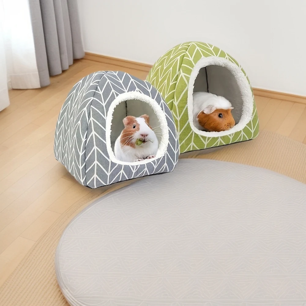 Cama Caverna para Roedores de Pelúcia Lavável Antiderrapante - Image 3