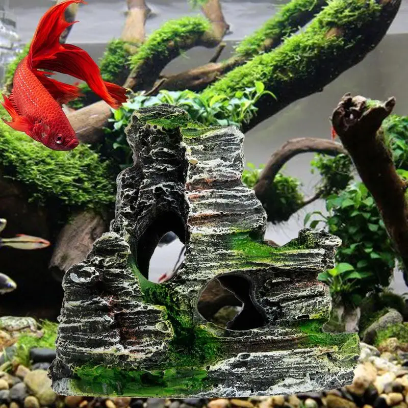 Decoração de Arenito para Aquário com Caverna para Abrigo de Peixes - Imagem 2