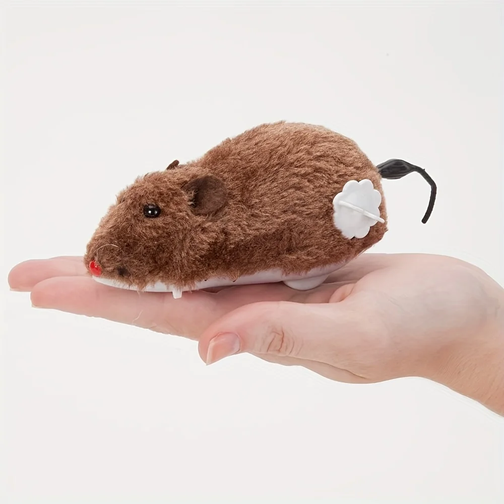 Brinquedo de Rato de Pelúcia para Gatos e Cães com Mecanismo de Corda - Imagem 5