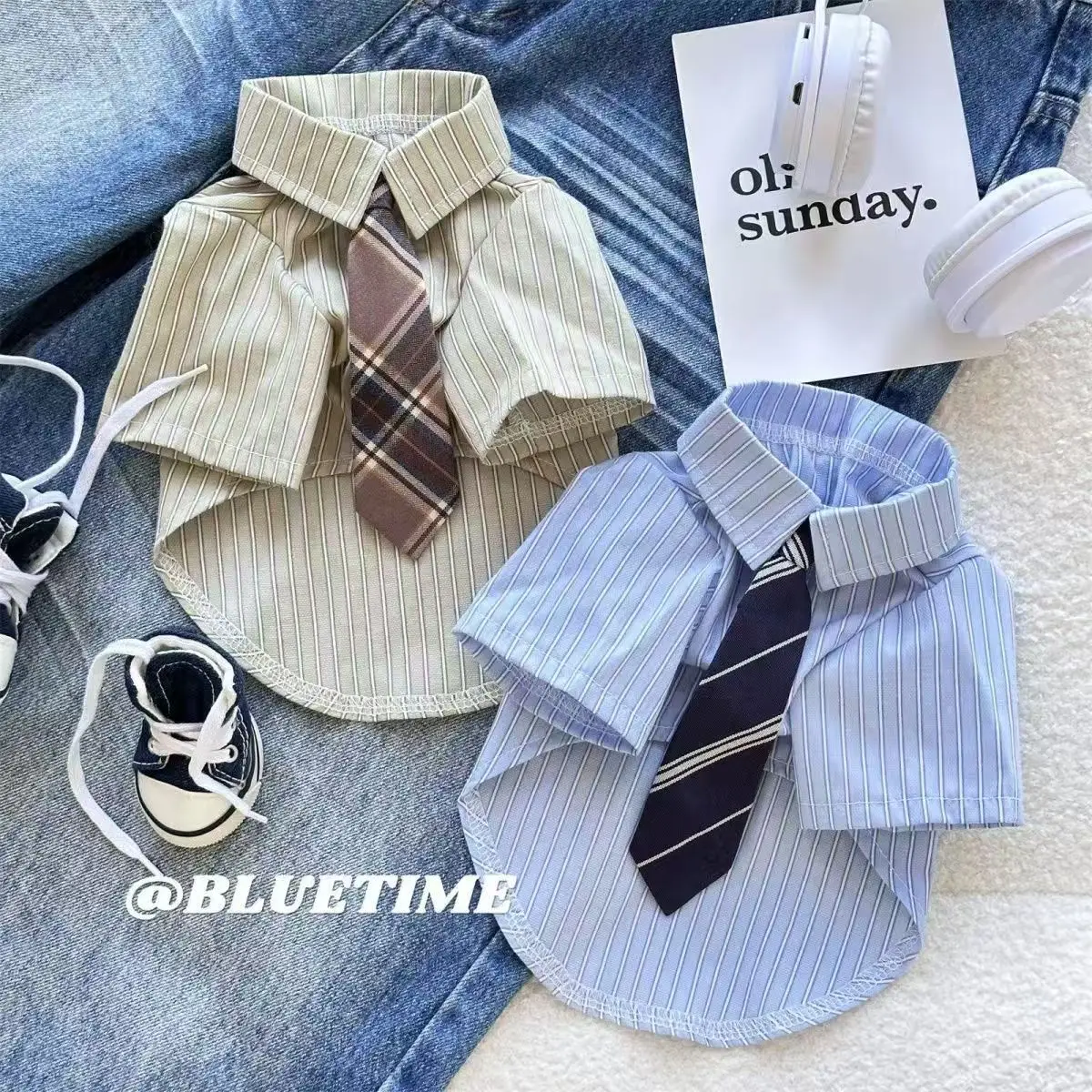 Camisa para Cães e Gatos Pequenos de Algodão, Estilo Casual Xadrez - Image 5