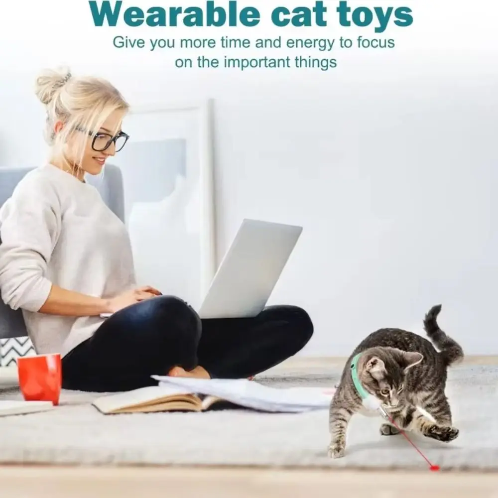 Coleira LED para Gatos com Laser Integrado Tamanho 24-34 cm - Imagem 2