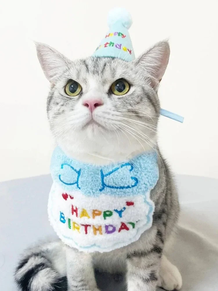 bandana de aniversário para cães e gatos